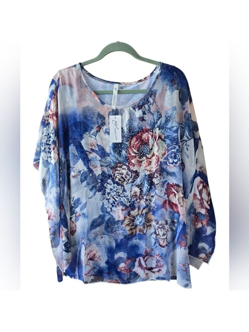 Ny collection Blouse floral, XL